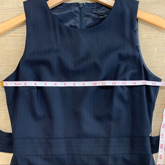 J. Crew Navy Pinstripe Sheath Dress NWT - Picture 8 of 10